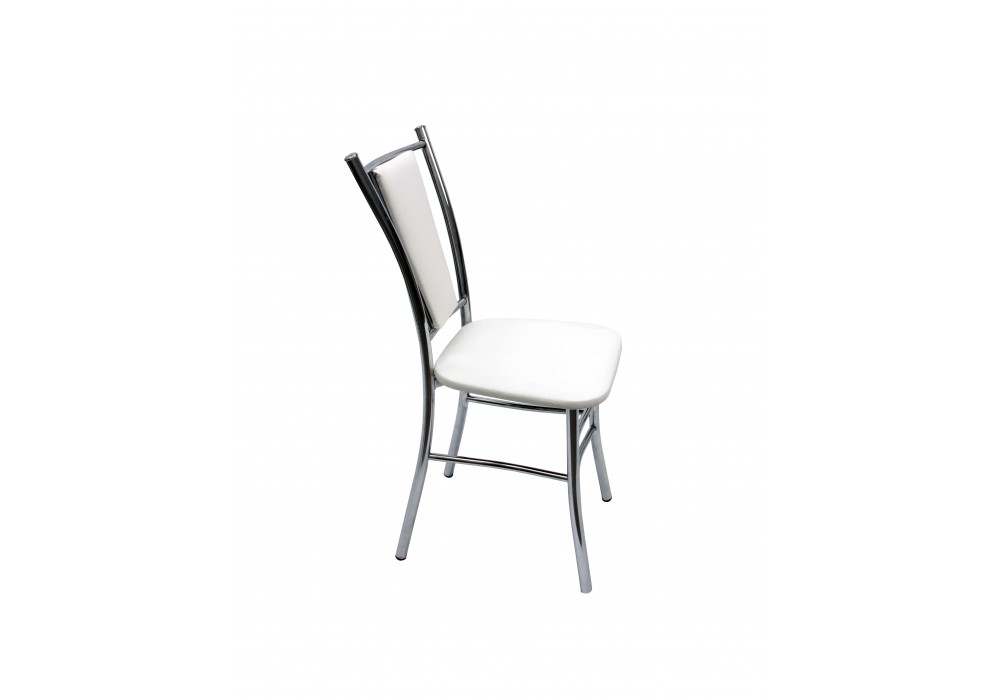 Стул ВВР Марсель белый крокодил/хром, экокожа в Минске Стул ВВР Марсель белый крокодил/хром, экокожа