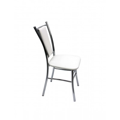 Стул ВВР Марсель белый крокодил/хром, экокожа Стул ВВР Марсель белый крокодил/хром, экокожа