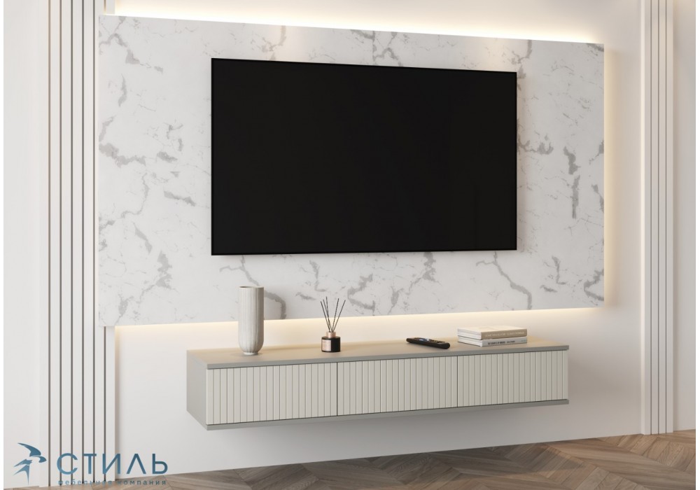 Тумба ТВ Селена ТМ-002 - Шиншилла серая / Кварц Грей Софт (МК Стиль) в Минске Тумба ТВ Селена ТМ-002 - Шиншилла серая / Кварц Грей Софт (МК Стиль)