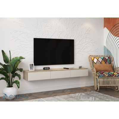 Тумба ТВ Бохо ТМ-003 - Дуб Крафт серый / Кашемир (МК Стиль) Тумба ТВ Бохо ТМ-003 - Дуб Крафт серый / Кашемир (МК Стиль)