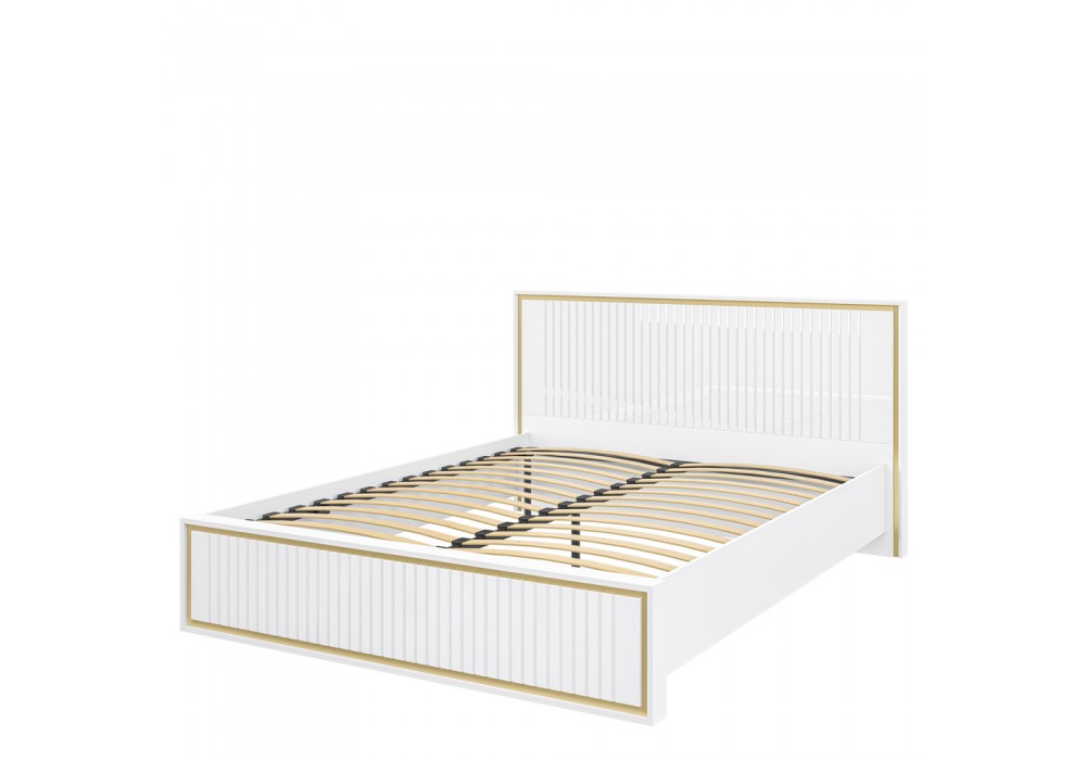 Кровать МН-042-18-180 МС ЛЮКСОР (Белый глянец/Белый)) Мебель-Неман в Минске Кровать МН-042-18-180 МС ЛЮКСОР (Белый глянец/Белый) Мебель-Неман
